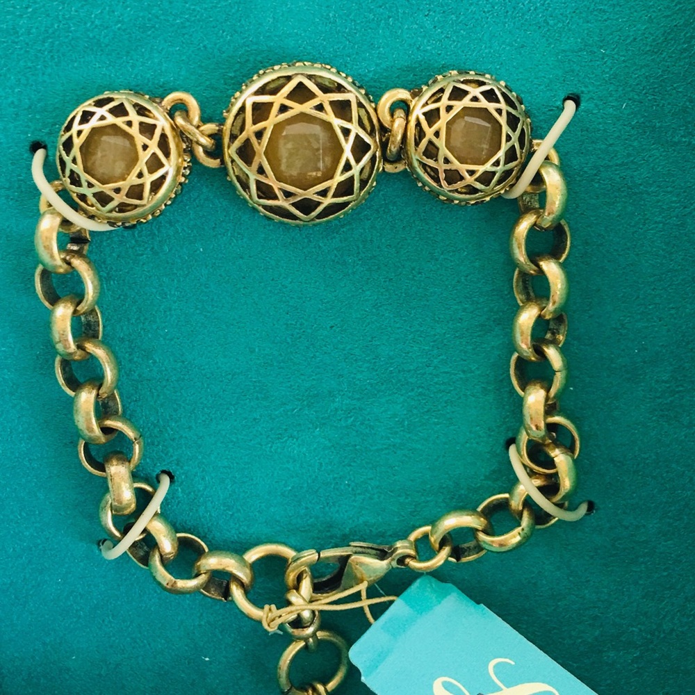 Lucky Brand Golden Links Cage Bracelet
